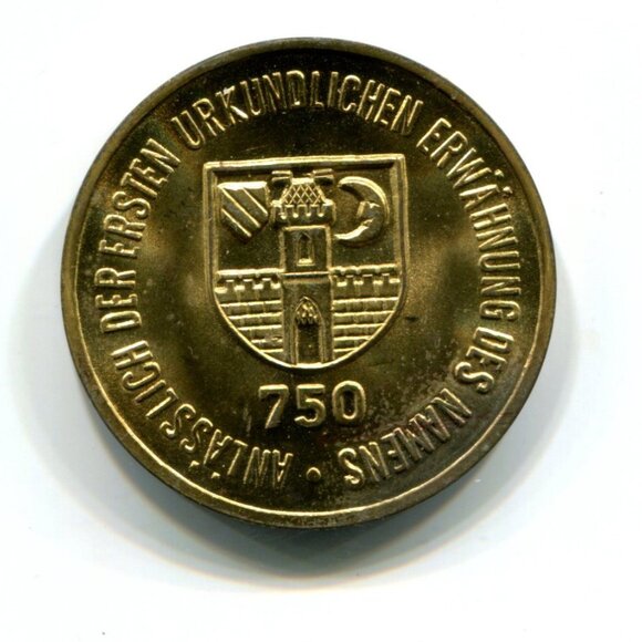 1990 Germany Glauchau Commemorative Medal (b735-118) - Picture 2 of 2